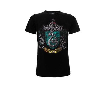 Harry Potter T-Shirt Unisex Serpeverde Slytherin Effetto Anticato